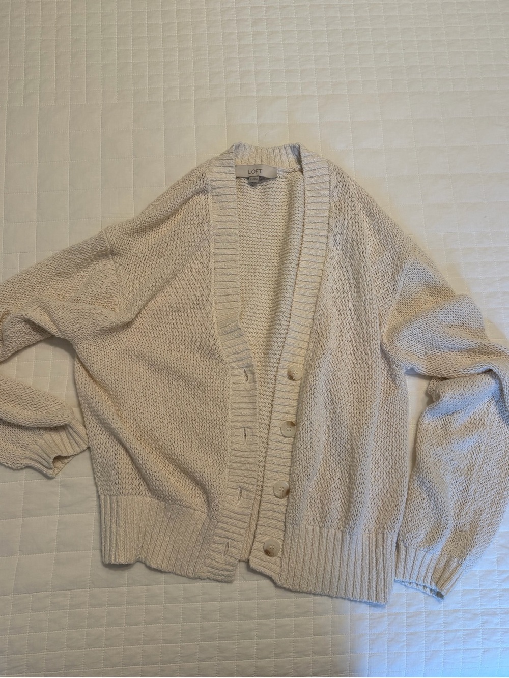LOFT Button Front Cardigan